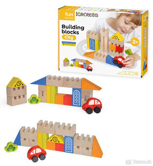 Drevená stavebnica Mesto – nová, nerozbalená