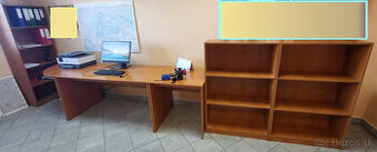 Predám zachovalý kancelársky nábytok - farba čerešňa