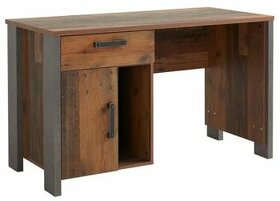 Písací stôl - staré drevo/betón - industriálny štýl