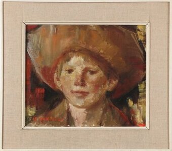 Mária Medvecká , olej  35 x 30 cm