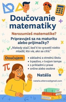 Doučovanie matematiky, príprava na maturity