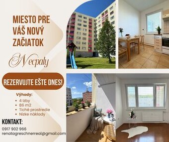 4-IZBOVÝ BYT NA PREDAJ – PRIEVIDZA, NECPALY