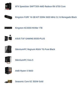 Predám PC (Ryzen 5 5600 & RX 6700)