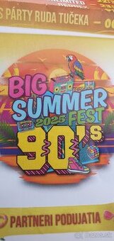 2x lístok na 2 dní Big Summer Fest 90's