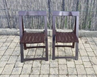 Skladacie stolicky a kempingovy stol retro vintage