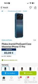Predam NOVY PITAKA Aramid ProGuard iPhone 17 Pro Moonrise