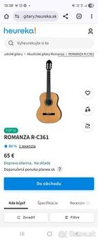 Klasická gitara Romanza