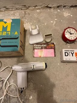 Retro balík: Fén Zlatník Ostrava (krabica+návod), hračky a i