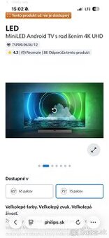 Philips led tv s ambientnym osvetlením