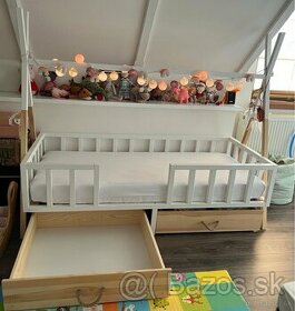 Detská smreková posteľ 180x80 cm