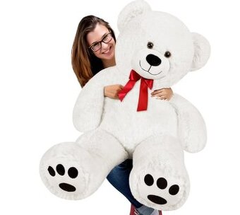 Plyšový medveď XL 100 cm biely