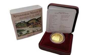Kupim zlatu mincu 5000 Sk 2008 Matej II.
