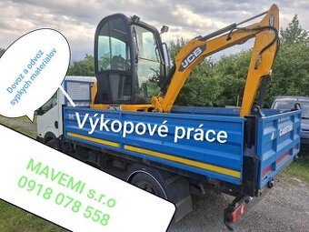 Výkopové práce dovoz odvoz materiálov vyklapač