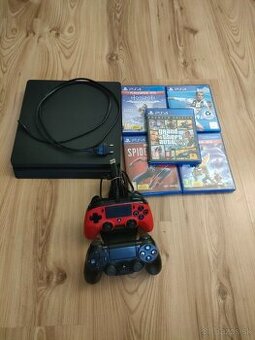PS4-slim +2ovladáče a hry