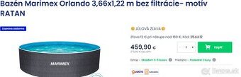 Predám 1 sezónu používaný bazén Orlando 4,6 x 1,2 m