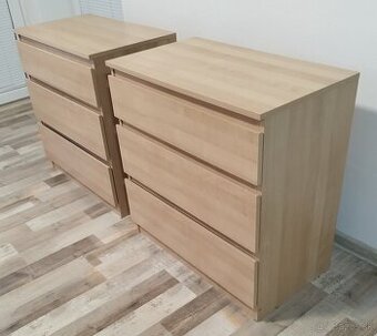 2 rovnake ikea komody 3 suplikove, 70x40x71 cm - 1