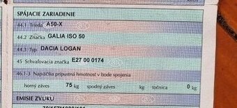 ťažné zariadenie Dacia Logan MCV