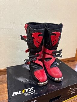 Motokrosové čižmy THOR BLITZ BOOT – čierno/červené