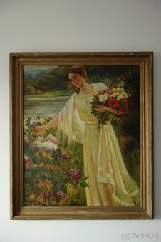 Obraz - Žena s kyticou