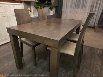 Jedálenský set pre 6 osôb 6x stoličky 1x rozkladací stôl