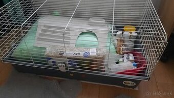 Klietka + veľká výbava pre hlodavce + grátis prepravka
