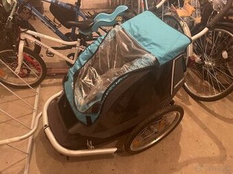 Vozik na beh a bicykel Croozer for 1 kid modry