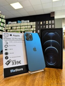 ZÁRUKA 1 ROK  |  iPhone 12 Pro Max 256GB Pacific Blue