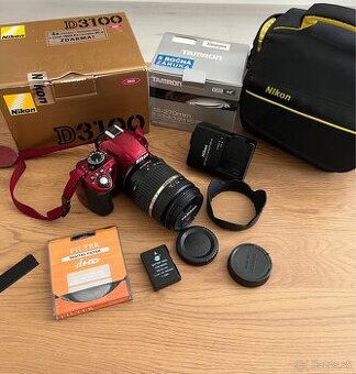 Nikon D3100 + Tamron 18-270mm (červená edícia)