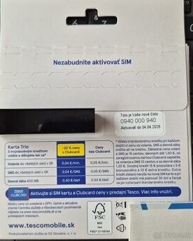 Telefónna Sim karta s pekným číslom.
