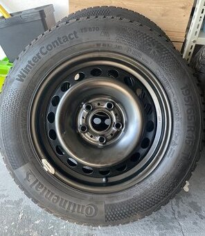 Predám zimné pneumatiky 195/65 R15, disky: 6Jx15 5x112 ET43
