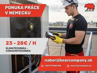 Práca v Nemecku – klimatechnik (23–28 €/h)