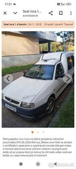 Seat inca 1.4 benzín