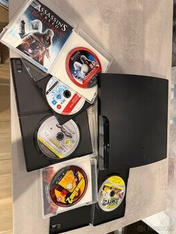 PlayStation 3 (PS3) + hry – funkčná, zachovalý stav