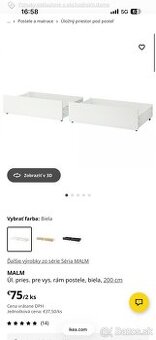 Šuflíky pod posteľ MALM