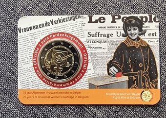 Belgicko 2-eurová minca z roku 2023 coincard