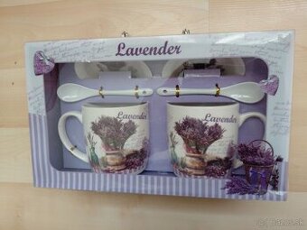 Sada šálok levanduľa