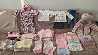 Balík oblečenia (71ks) pre dievčatko 1-2 roky,veľkosť 80 -92