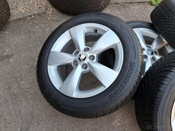hliníkové disky 5x100 orig. Škoda 15" pneu 185/60 r15