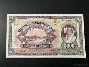 5000 korun 1920 aUNC