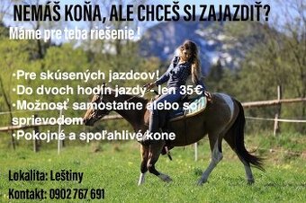 Jazda na koni - vychádzka v prírode