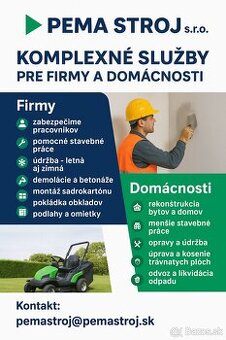 Ponúkame stavebné práce interiér/exteriér