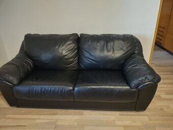 Sedačka kožená čierna Ikea