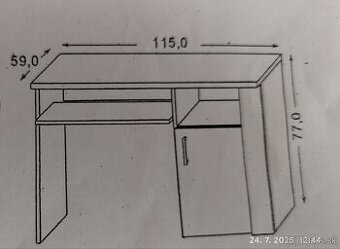 Predam tmavy pisaci stol
