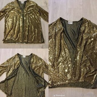 feminine collection gold damsky trblietavy cardigan-sveter
