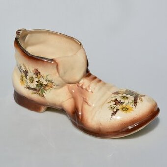 Veľká keramická  dóza / črepník - Topánka