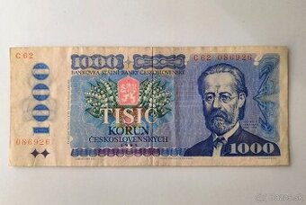 1000 Kčs bankovka