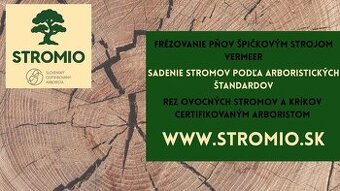 Frézovanie pňov, spiľovanie stromov