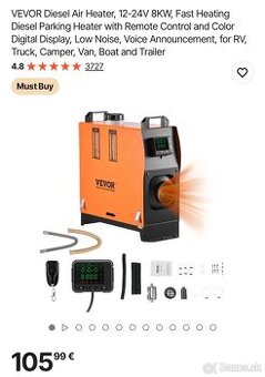 Dieselový ohrievač VEVOR