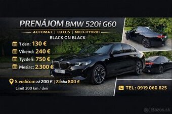 Prenájom BMW 520i G60 – Automat | Luxus | M Sport
