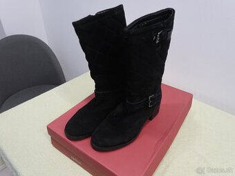 Kožené čižmy velúr